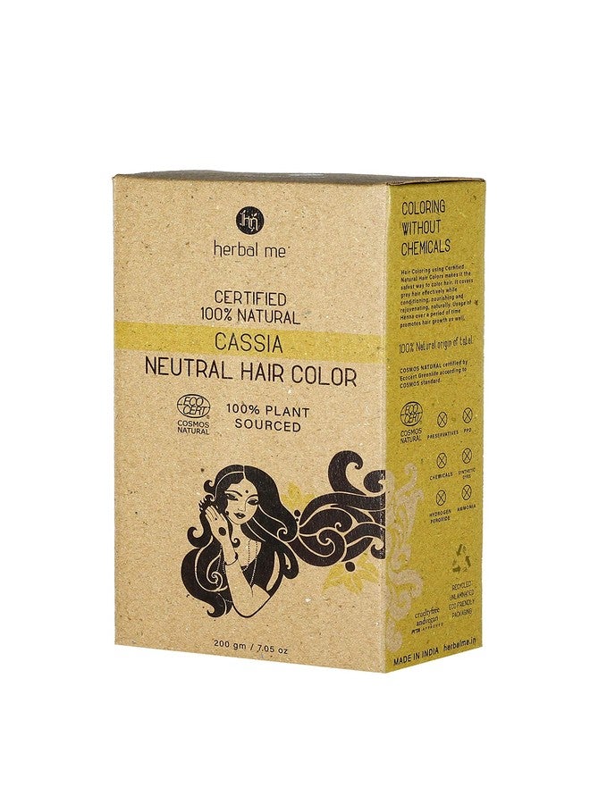HERBAL ME HM Herbal Me Cassia Natural Hair Color (200gm) | CERTIFIED 100% Natural by Ecocert Greenlife (France) - Image 1