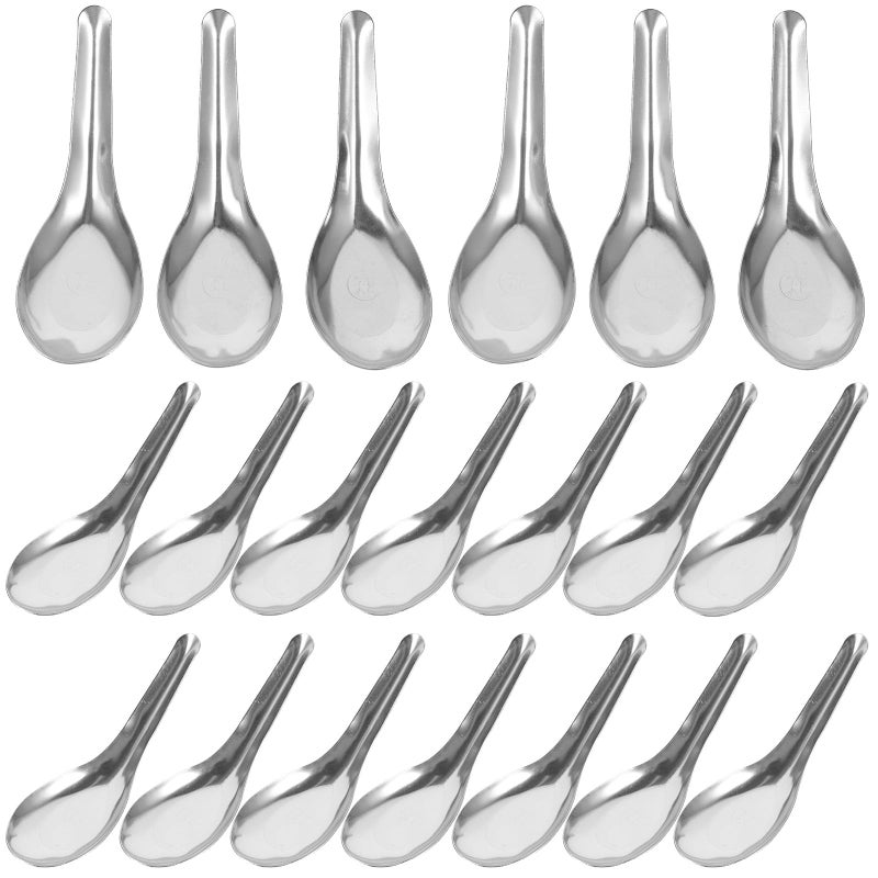 50 Stainless Steel Soup Spoons 13x4 2cm Thick Heavy Duty Flatware for Home Restaurant - Image 2