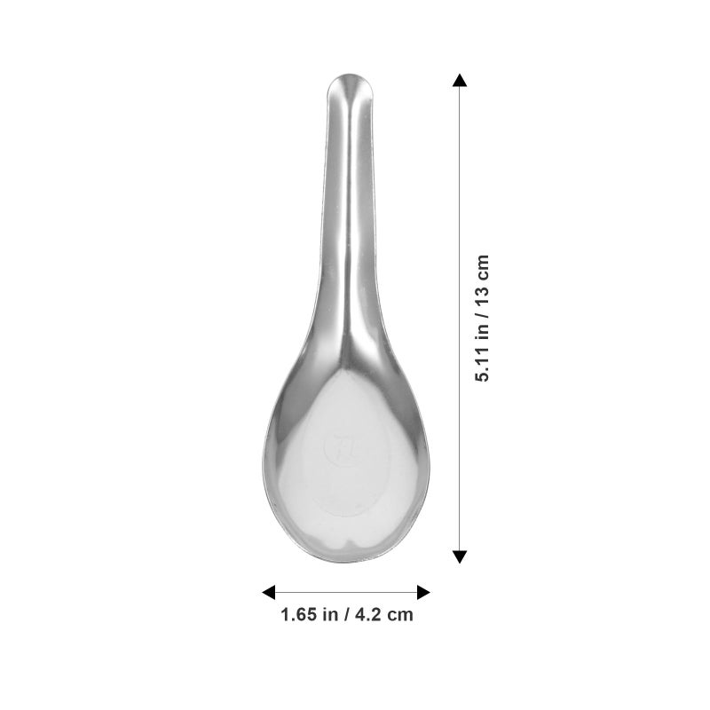 50 Stainless Steel Soup Spoons 13x4 2cm Thick Heavy Duty Flatware for Home Restaurant - Image 3