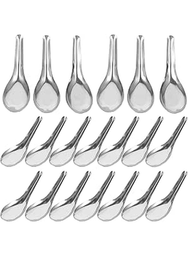50 Stainless Steel Soup Spoons 13x4 2cm Thick Heavy Duty Flatware for Home Restaurant - Image 1