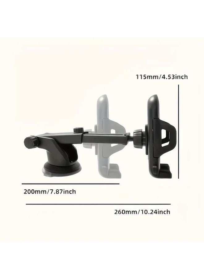 Black Universal Car Phone Holder Strong Suction Cup Mount Adjustable Dashboard Grip - Image 3