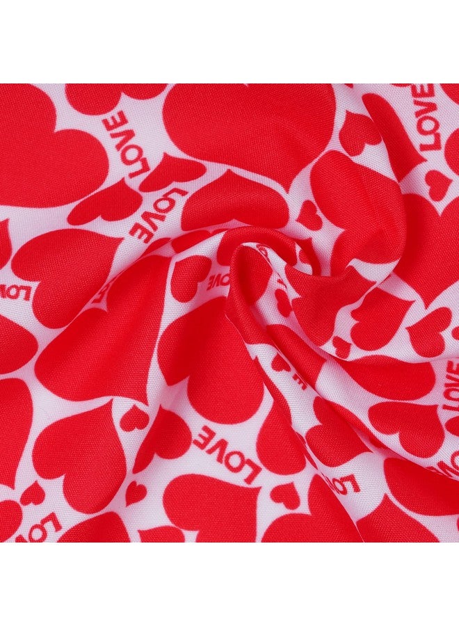 Dxhycc 5 Pack Valentines Dog Bandanas Triangle Dog Scarf Valentine Pet Bandana with Love Print Red Pink Heart Design for Medium and Large Dogs Cats Pets - Image 4