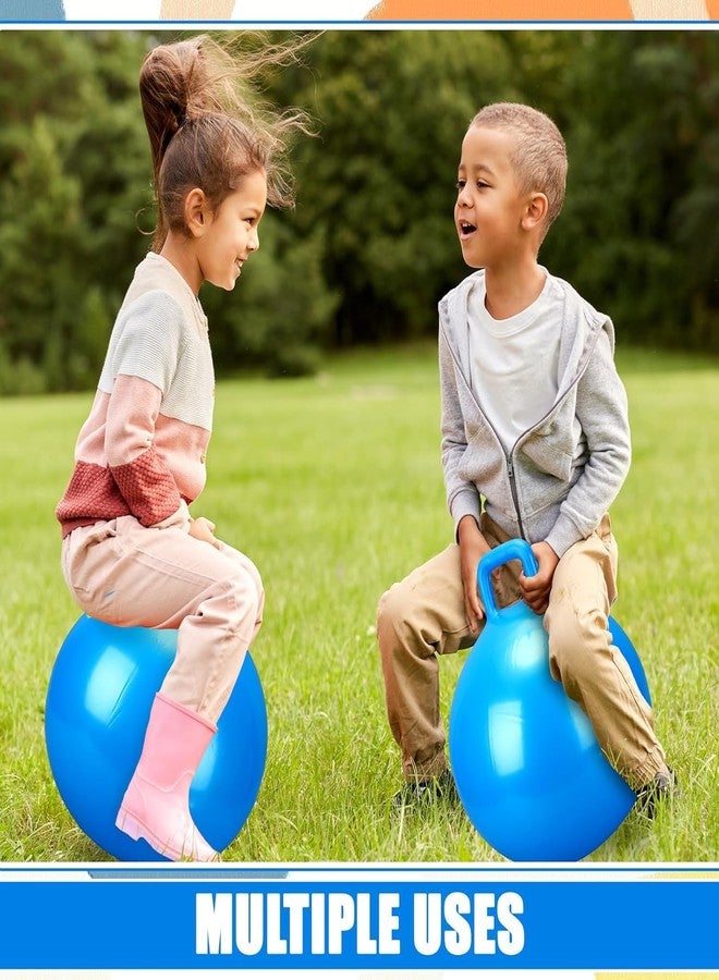 HOMAVA Sit and Bounce Rubber Hop Ball with Handle Jumping & Bouncing Ball Toys Indoor & Outdoor Kids Exercise Gym Sport Hop Ball for Kids,Boys,Girls,Adults (Size 45Cm/18Inch,Multicolour) - Image 2
