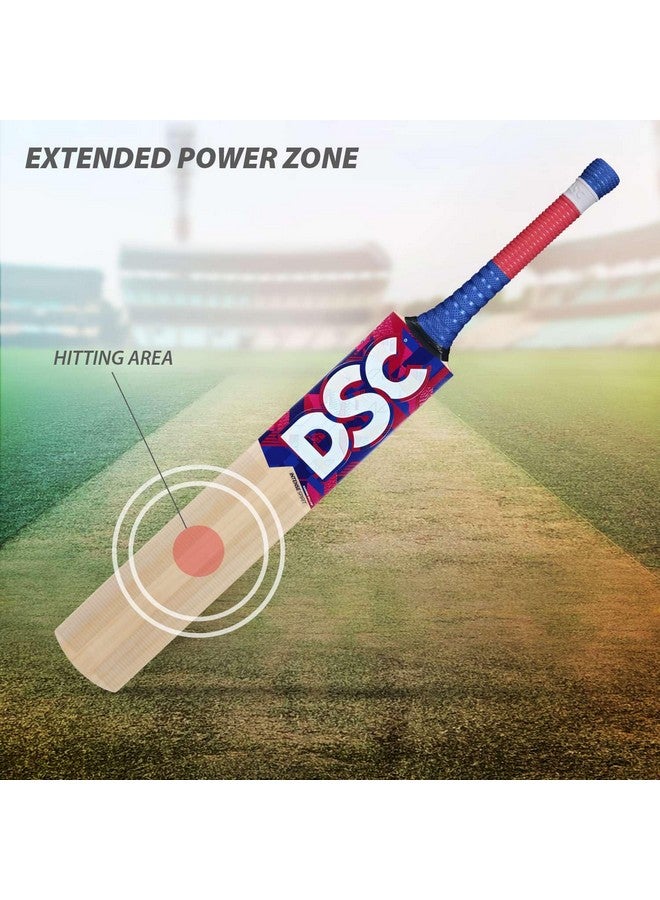 DSC مضرب كريكيت من خشب الكشمير إنتنس سبيريت (الحجم: مقبض قصير، نوع الكرة: كرة جلدية، أسلوب اللعب: شامل) - Image 2