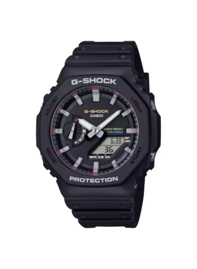 جي شوك Men's Analog-Digital Display Watch With Black Resin Strap - GA-2100RL-1ADR
