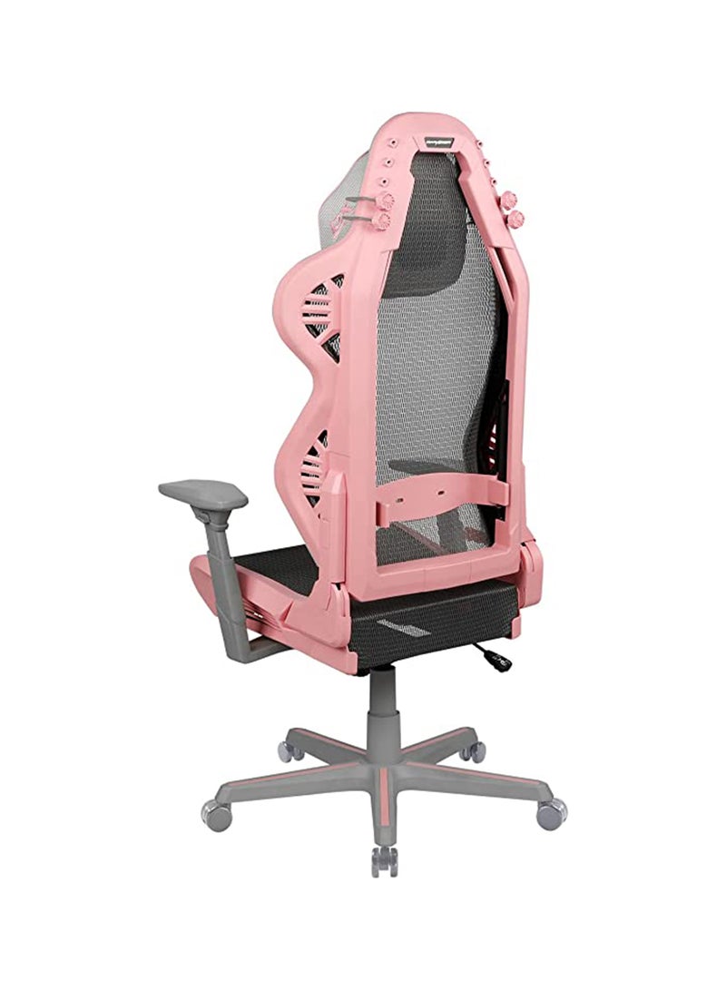 DXRacer AIR Ultra-Breathable Gaming Chair with Memory foam headrest cushion & Built-in lumbar support - Pink & Grey - Image 4
