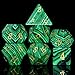 RULE DICE Malachite Stone Dice Set DD 7PCS Gemstone Dice Polyhedral DND Dice with Gift Case for Dungeons and Dragons Role Playing Games MTG Tabletop Games - Image 2