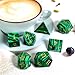 RULE DICE Malachite Stone Dice Set DD 7PCS Gemstone Dice Polyhedral DND Dice with Gift Case for Dungeons and Dragons Role Playing Games MTG Tabletop Games - Image 4