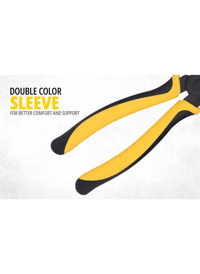 Stanley STANLEY 70-482 8'' Sturdy Steel Combination Plier with Anti-Rust properties for gripping, holding and cutting wires, YELLOW & BLACK  - Image 3