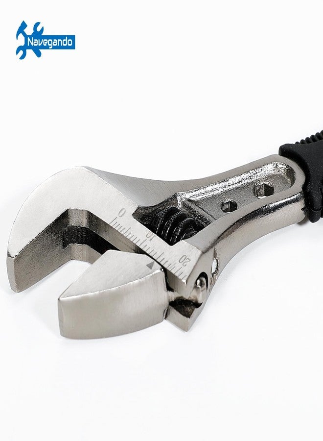 Navegando 6-Inch Adjustable Wrench, Adjustable Spanner for Tight Spaces, High Carbon Steel with Non-Slip Grip, Fits 6-22mm Nuts/Bolts, Perfect for Plumbing & Automotive Repair - Image 4