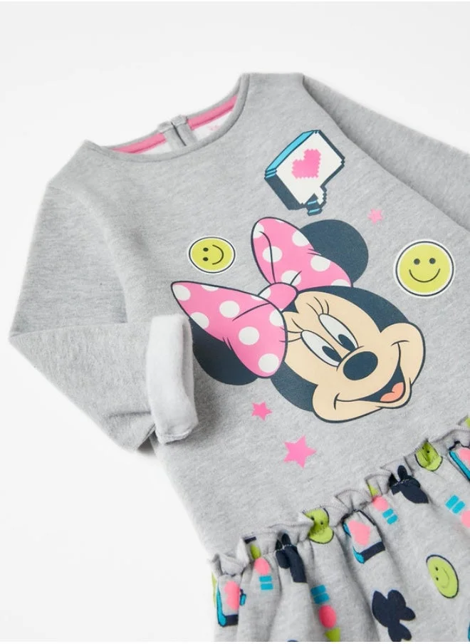 زيبي Long Sleeve Dress for Baby Girls 'Minnie', Grey