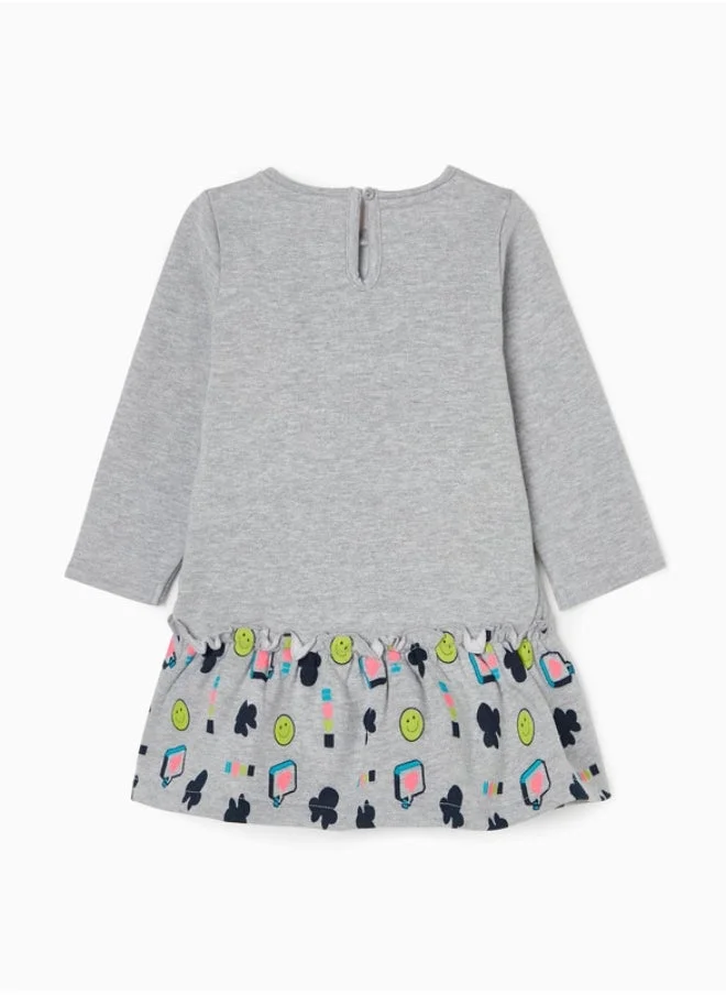 زيبي Long Sleeve Dress for Baby Girls 'Minnie', Grey