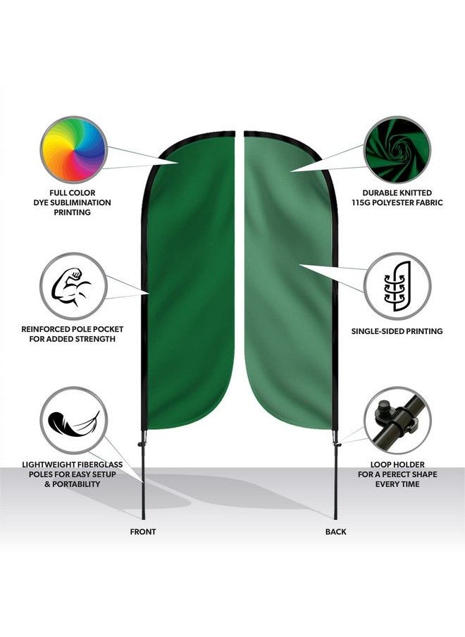 Feather Flag Set 5Ft Tall Advertising Banner Flag With Pole Kit And Xstand For Business Promotion Solid Color Dark Green - pzsku/Z226D7000D1806703C7FCZ/45/_/1693548173/194f2467-8e9e-44e5-ad23-e2cd7e430efb