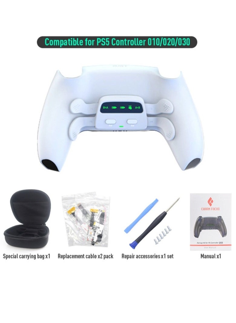 Compatible PS5 Bluetooth Gaming Controller Elite Four Rear Button Programmable Custom Mapping Three-Speed Rapid Fire Back Button