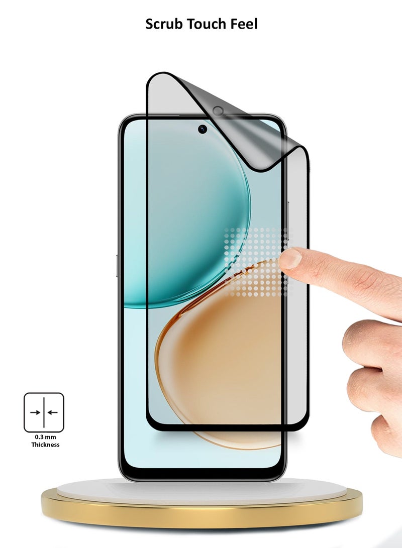 دبليو تيك حماية شاشة مرنة كاملة التغطية بحماية نانو سيراميك للـ Honor X7d 4G 2025 Premium مع لاصق كامل (MSCNMN) - شفاف/أسود - Image 4