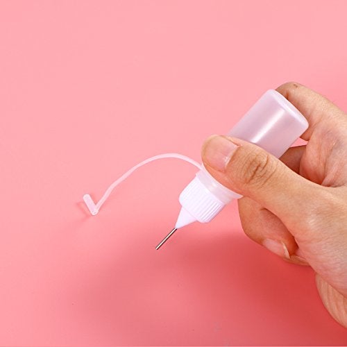 ROSENICE Needle Bottle 10ml Glue Bottle Applicator for DIY 10Pcs(White) - Image 2