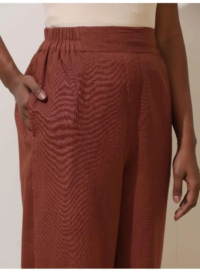 trueBrowns trueBrowns Brown Cotton Co-Ord Set