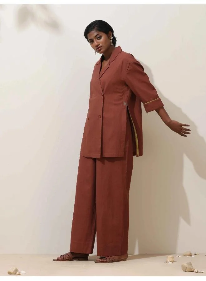 trueBrowns Brown Cotton Co-Ord Set