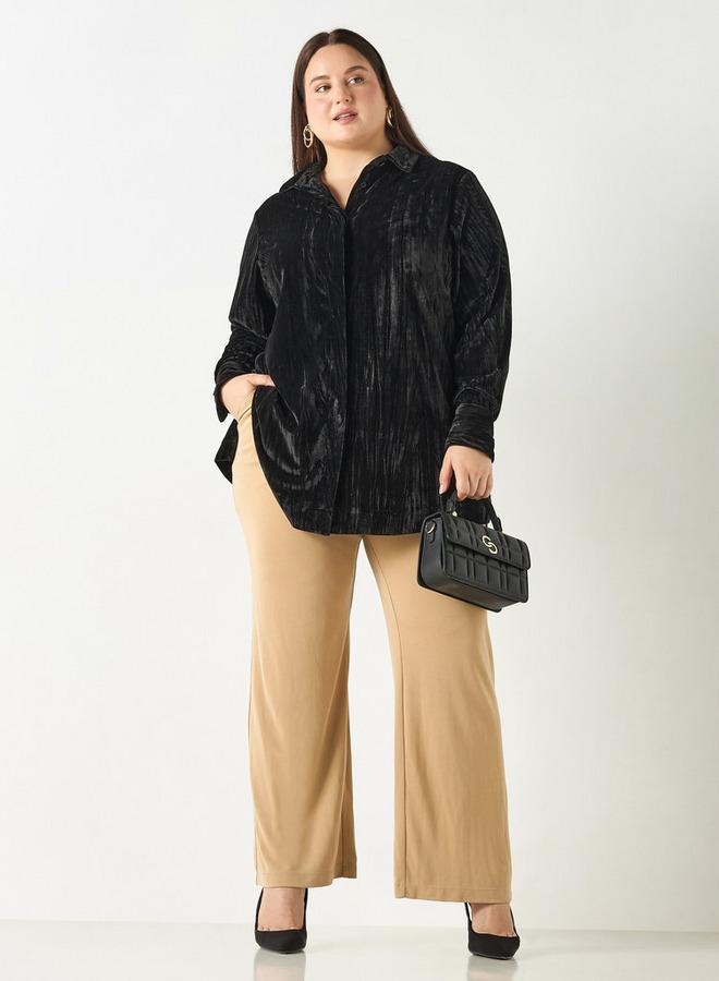  أولا بوبكن قميص بارز الملمس بأكمام طويلة مقاس كبير من أولا بوبكن - Image 2