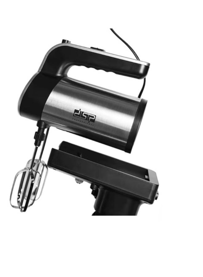 DSP 5-speed, 4L stand mixer, model DSP KM3058. Stainless steel stand mixer with two mixing paddles and chrome dough hooks. - Image 3