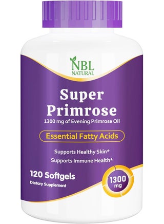 Super Primrose 1300 mg with Naturally Occurring GLA (Gamma-Linolenic Acid), Women’s Health & Skin Health, 120 Softgels - pzsku/Z226DDC4F919CF5ADACD4Z/45/1746223291/9ff605a6-7f0b-4476-af36-f0a56c06c57b