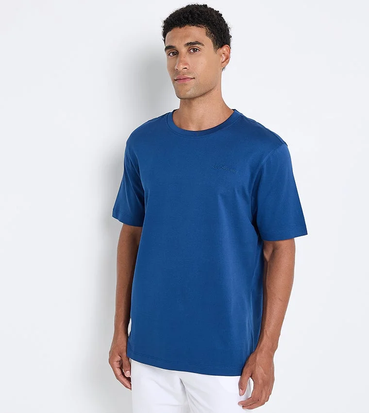 بين شيرمان Ben Sherman Men's Crew Neck Short Sleeve Solid T-Shirt