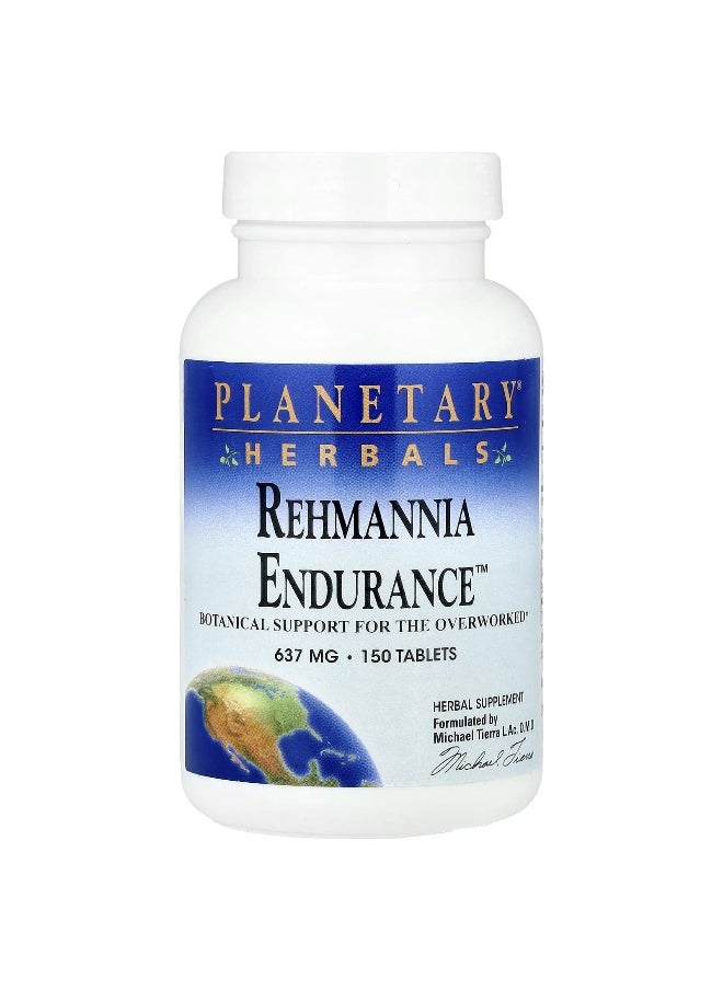 PLANETARY HERBALS Planetary Herbals, Rehmannia Endurance™, 150 Tablets  - Image 1