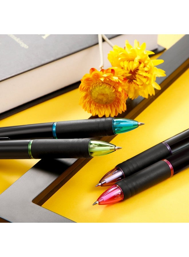 جوفيتيك JOVITEC 12 قلم حبر جاف متعدد الألوان 4 في 1 أقلام حبر جاف قابلة للسحب 4 ألوان قلم حبر جاف حبر جل للمكتب والمدرسين والممرضات والطلاب والأطفال هدية، 0.7 مم، أسود، أزرق، أحمر وأخضر - Image 5