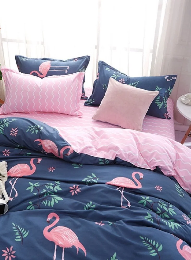 ويزدين 3-Piece Bedding Set Sheet set Comforter Set Luxurious Cotton and Soft Microfiber with 1 Duvet/Quilt Cover And 2 Pillowcases King 2.2m bed (220*240cm)