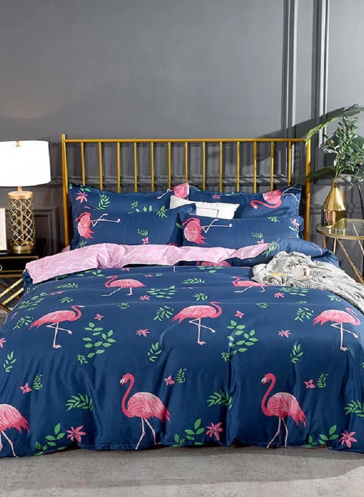 ويزدين 3-Piece Bedding Set Sheet set Comforter Set Luxurious Cotton and Soft Microfiber with 1 Duvet/Quilt Cover And 2 Pillowcases King 2.2m bed (220*240cm)