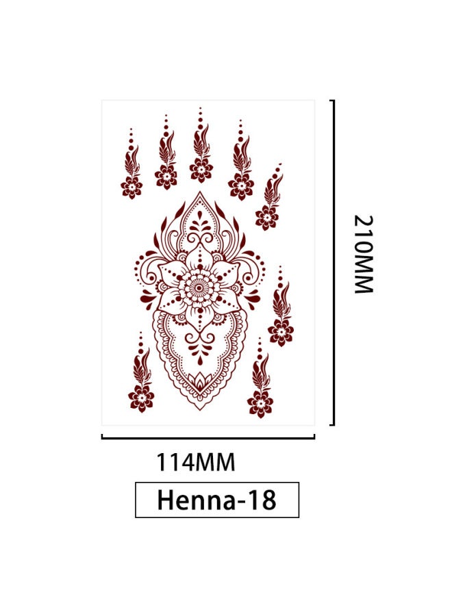 Mehendi Stickers Henna Mehendi stencil Tattoo Sticker for Hands Temporary Waterproof Mehndi Tattoo Body Art for Women & Girls - Image 1
