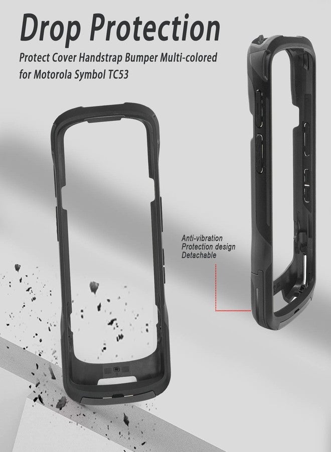 CARPSDZY TC53 Protective Cover Bumper Case for Zebra Symbol TC53 TC58 Handheld Barcode Scanner Mobile Terminal, Rugged OEM Case Black - Image 2