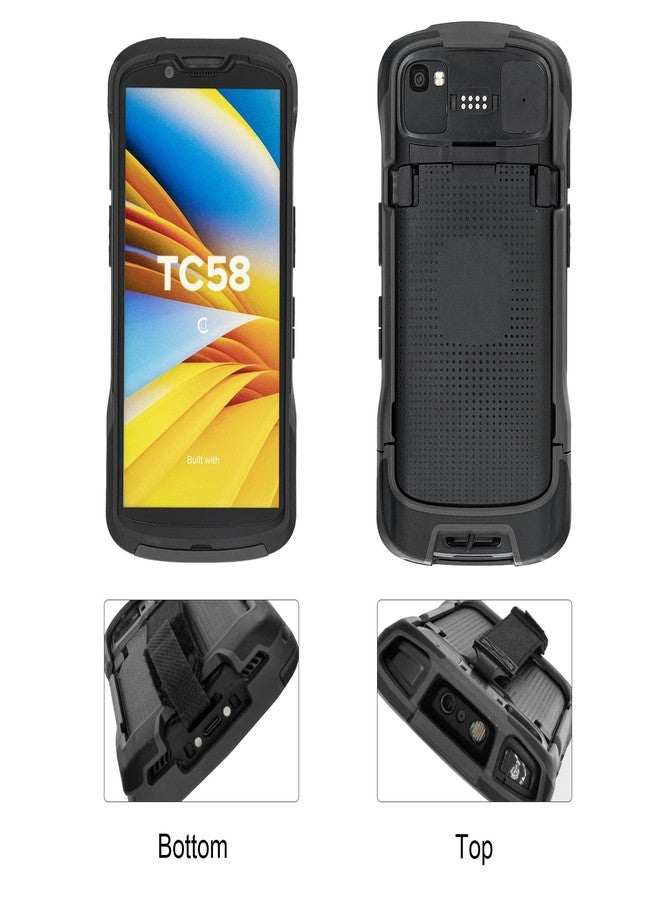 CARPSDZY TC53 Protective Cover Bumper Case for Zebra Symbol TC53 TC58 Handheld Barcode Scanner Mobile Terminal, Rugged OEM Case Black - Image 3