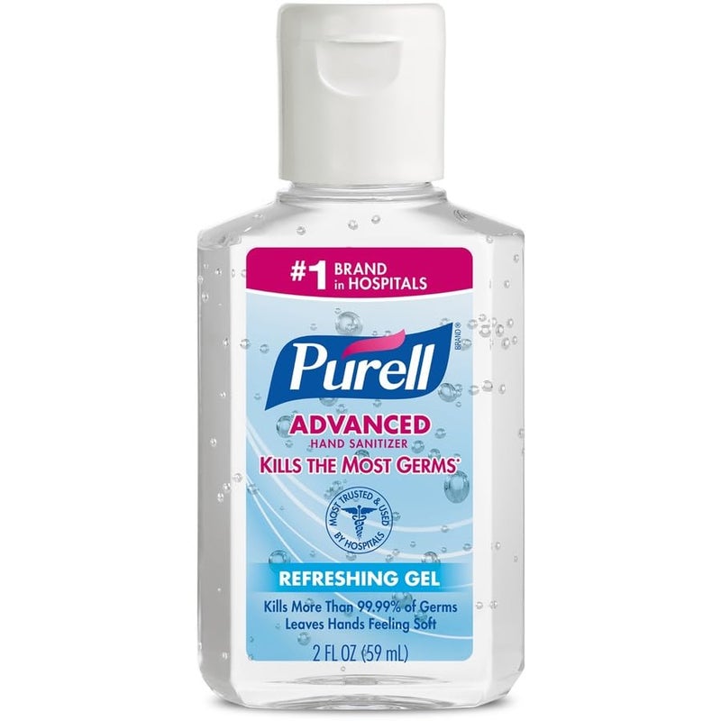 Purell جل مطهر اليدين المتقدم من بيوريل، 2 أونصة سائلة زجاجة محمولة بغطاء قابل للطي (عبوة من 24) - 9605-24-CMR - Image 4