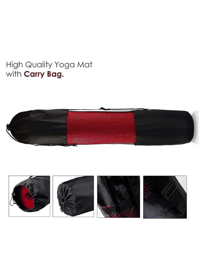 QSHOP Ultimate Premium Non-Slip 6mm Yoga Mat with Attached Carrying Bag Ideal for High Intensity Interval Training, Pilates, Yoga and Many Other Home Exercises from QShop®️  - Image 3