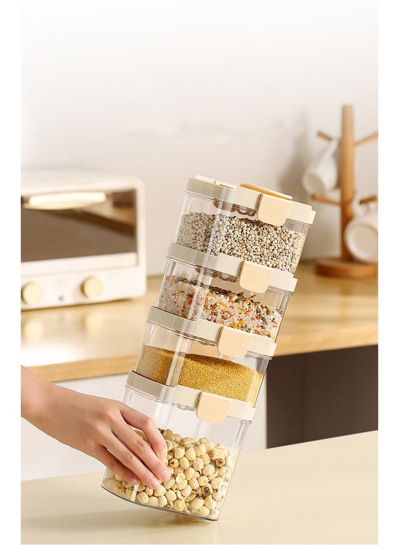 HOMESTAR 1850ml Extra Large Airtight Food Container - Premium PET Kitchen Storage Jar With Secure Silicone Lock Seal | Crystal Clear Pantry Organizer For Bulk Foods, Grains & Dry Goods | Space-Efficient Stackable Design | BPA-Free, Dishwasher Safe & Leakproof - Image 3