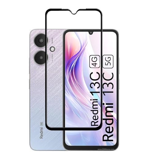 EitanshaKart Military-Grade Tempered Glass Screen Protector Compatible for Xiaomi Redmi 13C 5G / 4G with Edge to Edge Coverage and Easy Self Installation kit (Xiaomi Redmi 13C) - Image 1