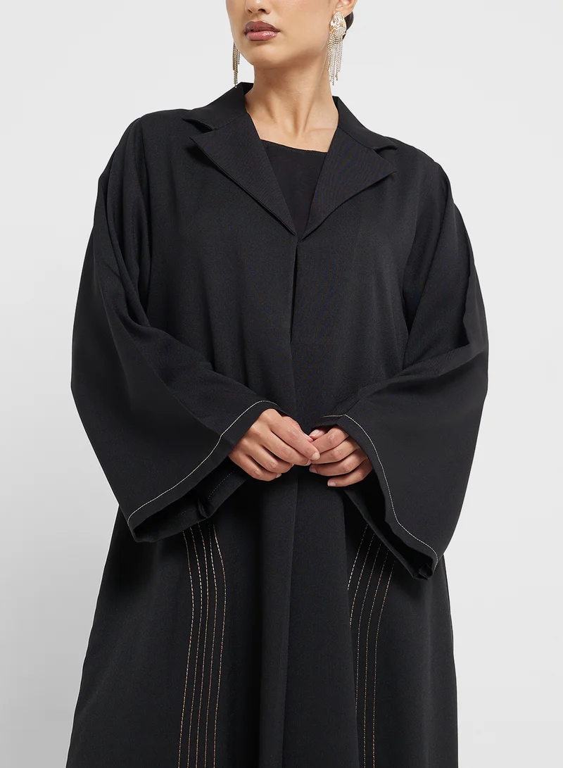 hayas closet Embellished Flared Sleeve Abaya