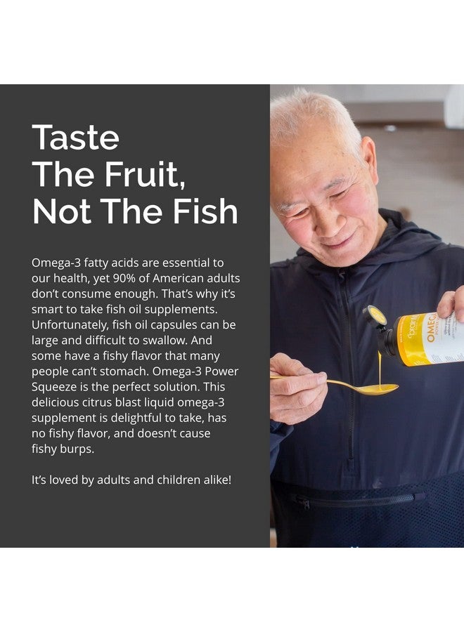برينمد BRAINMD Dr Amen Omega-3 Power Squeeze، Citrus Blast - 16.8 أونصة - يدعم صحة القلب والأوعية الدموية والدماغ والجهاز المناعي - خالٍ من الجلوتين - 30 وجبة - Image 5