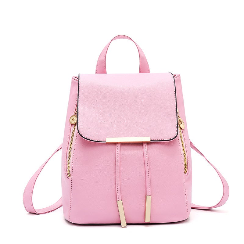 Women's Korean Style Casual Backpack for Students - Soft Synthetic Leather - Image 5