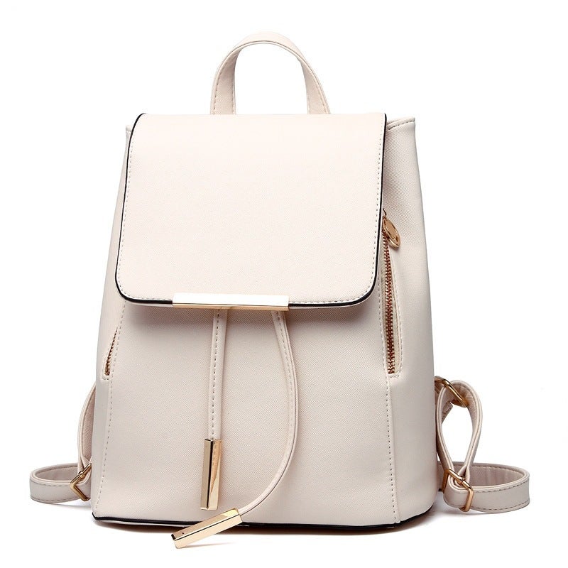 Women's Korean Style Casual Backpack for Students - Soft Synthetic Leather - Image 2