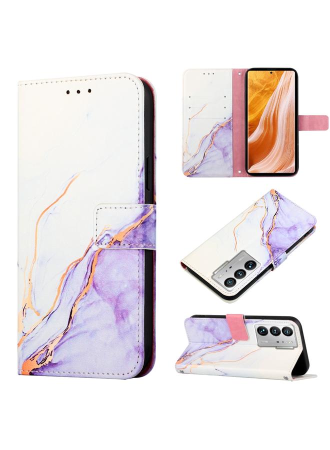 Case For ZTE Axon 40 Ultra PT003 Marble Pattern Flip Leather Phone Case