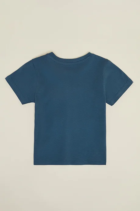 R&b Printed T-Shirt with Crew Neck and Short Sleeves