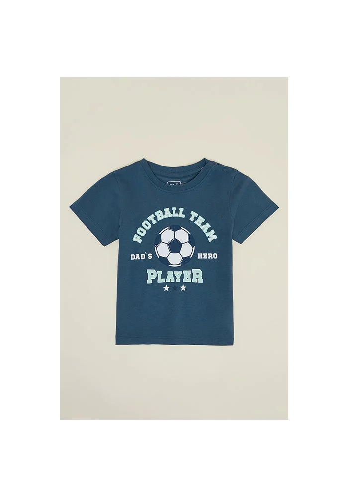R&b Printed T-Shirt with Crew Neck and Short Sleeves
