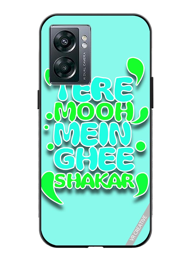 VR CREATIVE Protective Case Cover For Oppo A57 5G Tere Mooh Mein Ghee Shakar Hindi Quots Design Multicolour - Image 1