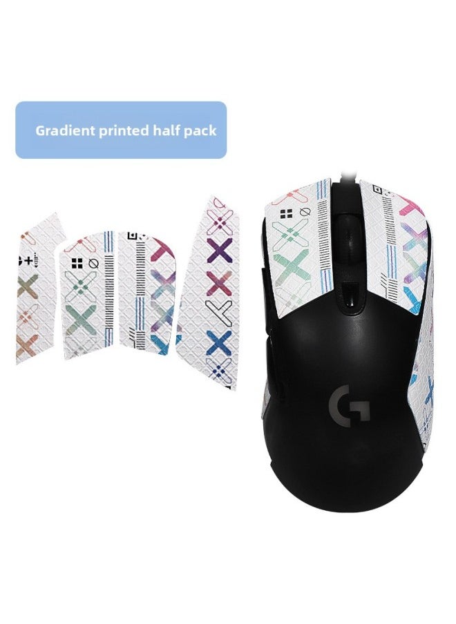 Generic Suitable For Logitech G703/G603/G403 Mouse Anti-slip Sticker Special Sweat-absorbent Anti-sweat Side Sticker Foot Sticker Foot Mat Film-color:[half Pack] Gradient Color Print Set With Mouse Stickers  - Image 1