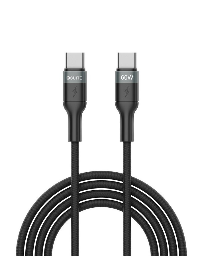 iOsuite Aluminum Alloy Head (USB-C) TO (USB-C) Cable - 60W - 1.2M - Black - DC35A, Max 60W( USB-C) super fast charge, 5000 times bend lifespan.  - Image 3