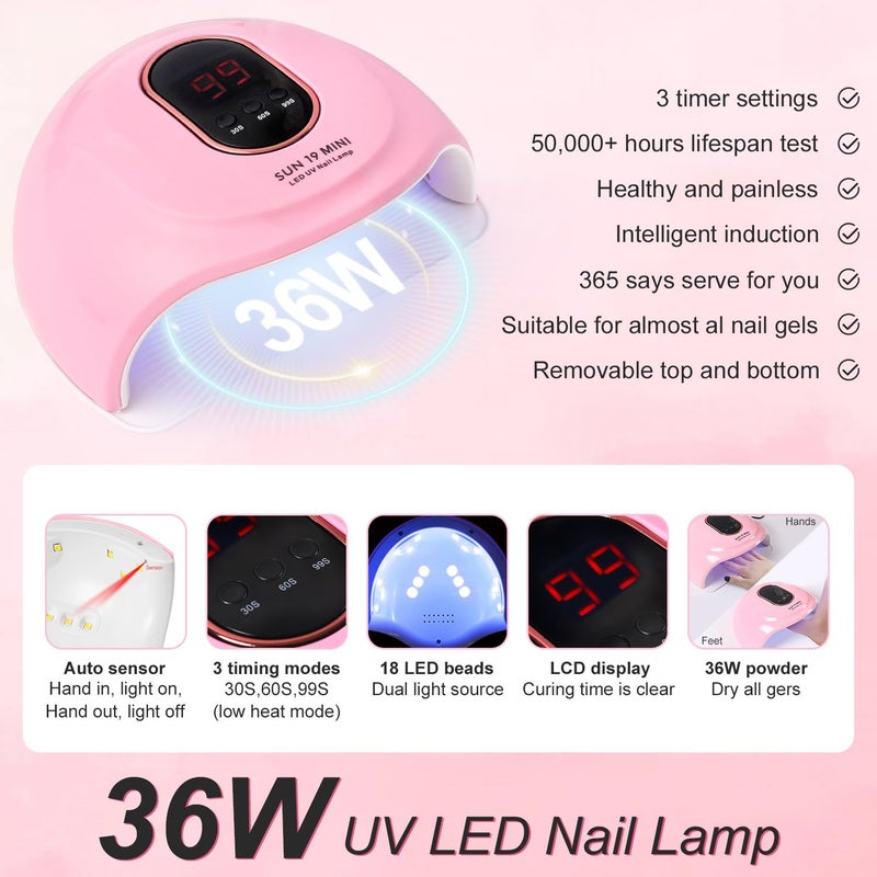 MAJOR DIJIT Acrylic Nail Kit Starter Set Acrylic Powder Nail Drill U V Light with Tools Decoration Everything for Beginners Home Salon Gift Set - Image 2