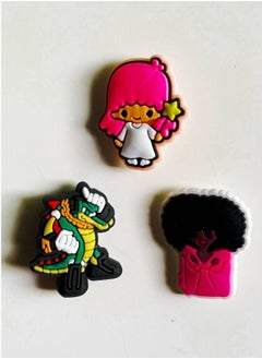 3 Pieces Multiple Curly Girls Design Brooch