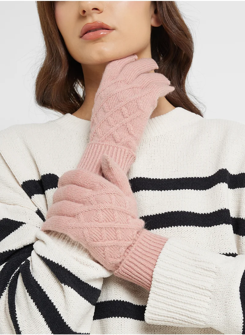 Ginger Knitted Winter Glove